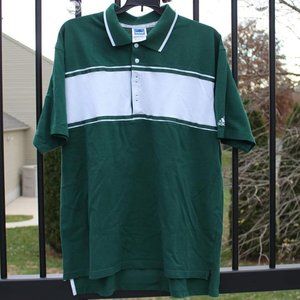 Vintage Adidas Block Striped Polo